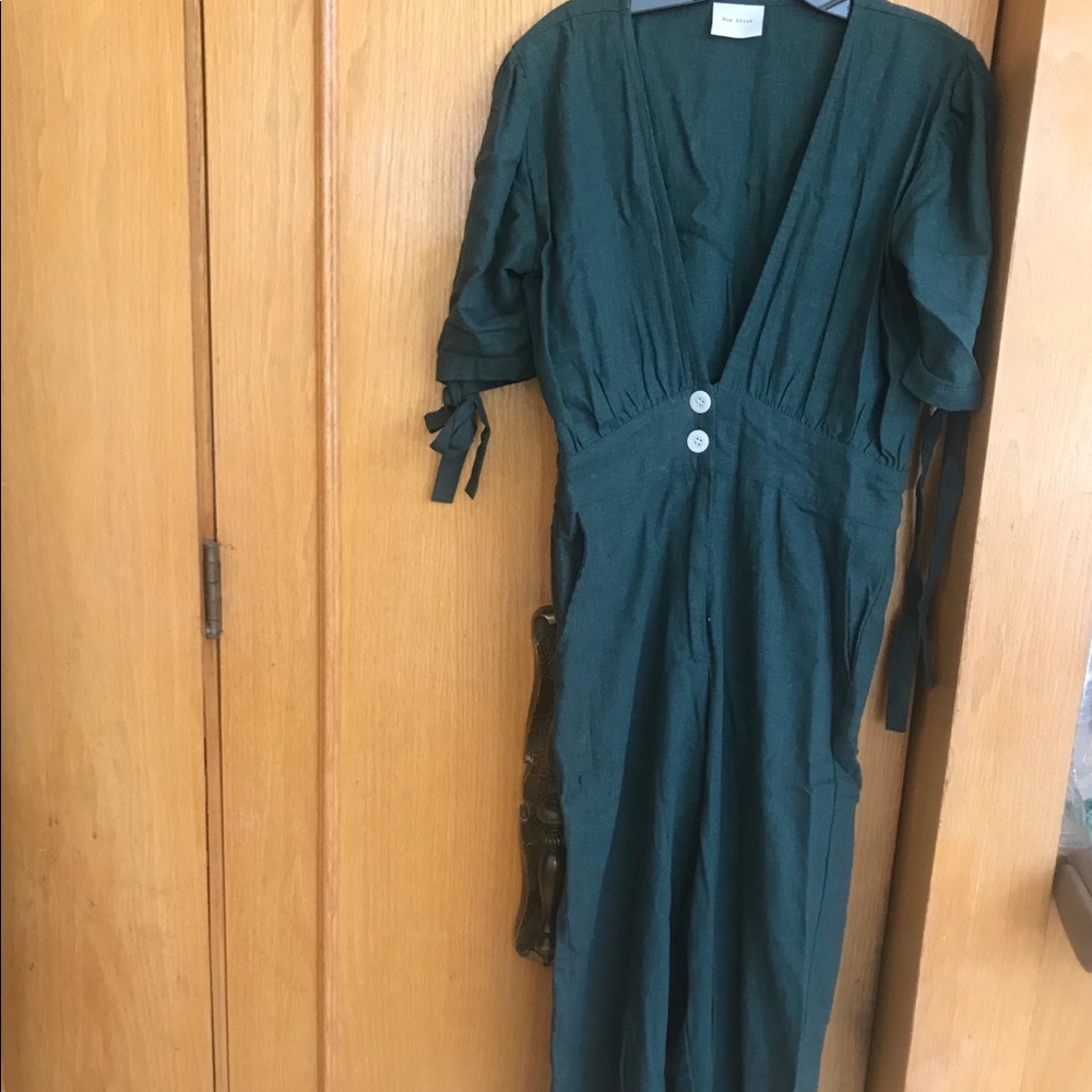PLANET BLUE forest green jumpsuit